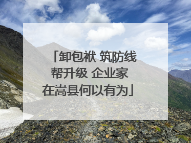 卸包袱 筑防线 帮升级 企业家在嵩县何以有为