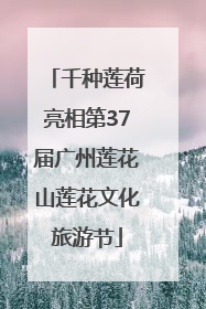 千种莲荷亮相第37届广州莲花山莲花文化旅游节
