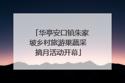 华亭安口镇朱家坡乡村旅游果蔬采摘月活动开幕