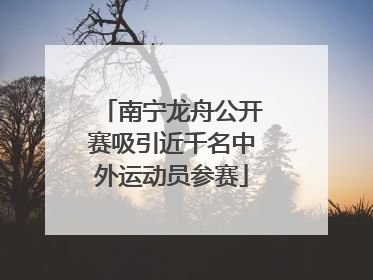 南宁龙舟公开赛吸引近千名中外运动员参赛