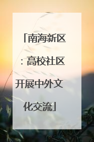 南海新区：高校社区开展中外文化交流