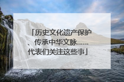 历史文化遗产保护、传承中华文脉……代表们关注这些事