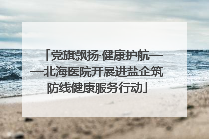 党旗飘扬·健康护航——北海医院开展进盐企筑防线健康服务行动