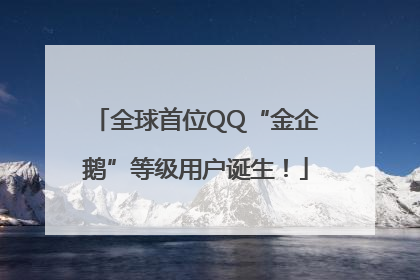 全球首位QQ“金企鹅”等级用户诞生！