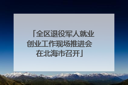 全区退役军人就业创业工作现场推进会在北海市召开
