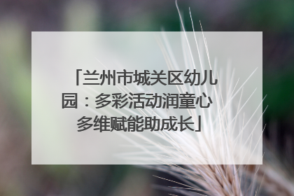 兰州市城关区幼儿园：多彩活动润童心 多维赋能助成长