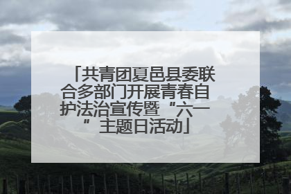 共青团夏邑县委联合多部门开展青春自护法治宣传暨“六一”主题日活动