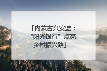 内蒙古兴安盟：“阳光银行”点亮乡村振兴路