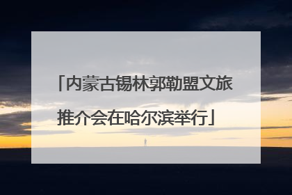 内蒙古锡林郭勒盟文旅推介会在哈尔滨举行