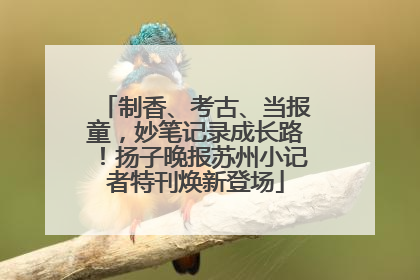 制香、考古、当报童，妙笔记录成长路！扬子晚报苏州小记者特刊焕新登场
