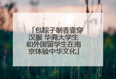 包粽子制香囊穿汉服 华裔大学生和外国留学生在南京体验中华文化