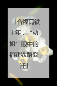 合福高铁十年：“动姐”眼中的福建铁路变迁