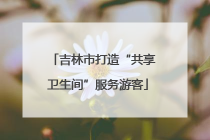 吉林市打造“共享卫生间”服务游客