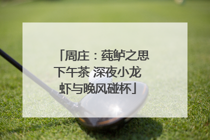 周庄：莼鲈之思下午茶 深夜小龙虾与晚风碰杯