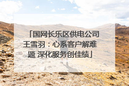 国网长乐区供电公司王雪羽：心系客户解难题 深化服务创佳绩