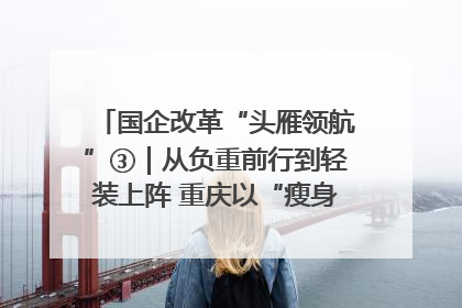 国企改革“头雁领航”③｜从负重前行到轻装上阵 重庆以“瘦身”谋“健体”