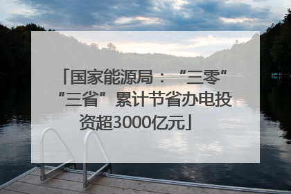 国家能源局：“三零”“三省”累计节省办电投资超3000亿元