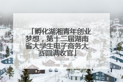 孵化湖湘青年创业梦想，第十二届湖南省大学生电子商务大赛圆满收官