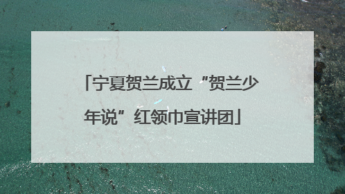 宁夏贺兰成立“贺兰少年说”红领巾宣讲团