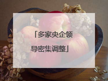 多家央企领导密集调整