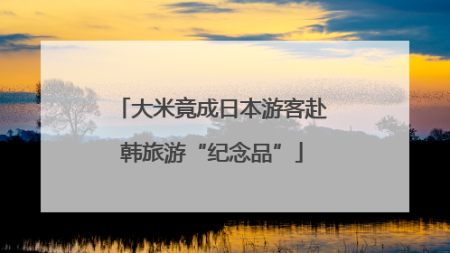 大米竟成日本游客赴韩旅游“纪念品”