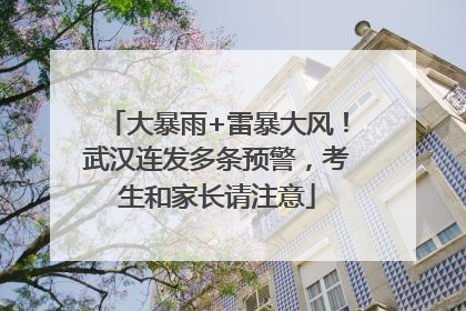 大暴雨+雷暴大风！武汉连发多条预警，考生和家长请注意
