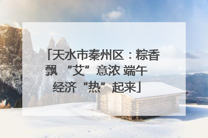 天水市秦州区：粽香飘 “艾”意浓 端午经济“热”起来