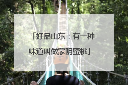 好品山东：有一种味道叫做蒙阴蜜桃