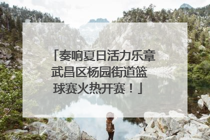 奏响夏日活力乐章 武昌区杨园街道篮球赛火热开赛！