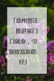 徐州贾汪：推进家门口就业，引领致富新路径