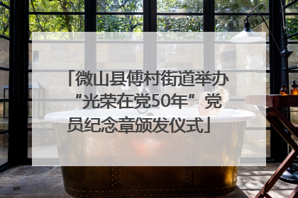 微山县傅村街道举办“光荣在党50年”党员纪念章颁发仪式