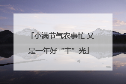 小满节气农事忙 又是一年好“丰”光