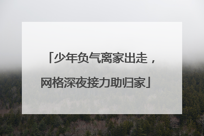 少年负气离家出走，网格深夜接力助归家