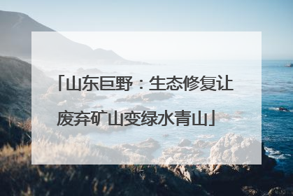 山东巨野：生态修复让废弃矿山变绿水青山