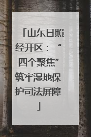 山东日照经开区：“四个聚焦”筑牢湿地保护司法屏障