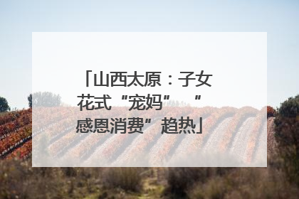 山西太原：子女花式“宠妈” “感恩消费”趋热