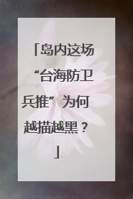岛内这场“台海防卫兵推”为何越描越黑？