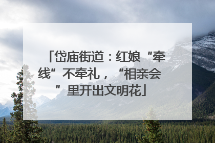 岱庙街道：红娘“牵线”不牵礼，“相亲会”里开出文明花