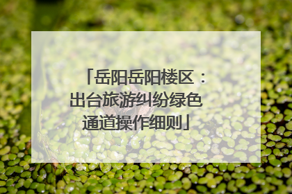 岳阳岳阳楼区：出台旅游纠纷绿色通道操作细则