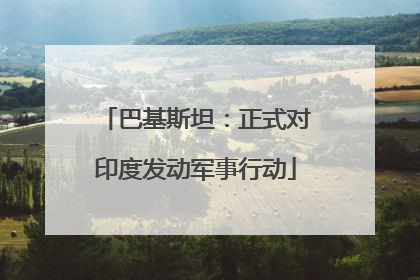 巴基斯坦：正式对印度发动军事行动
