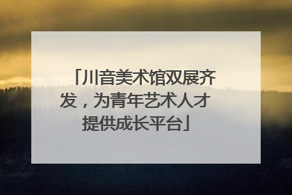 川音美术馆双展齐发，为青年艺术人才提供成长平台