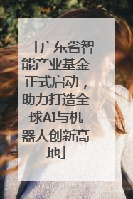 广东省智能产业基金正式启动，助力打造全球AI与机器人创新高地