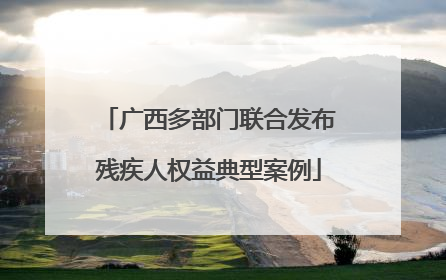 广西多部门联合发布残疾人权益典型案例