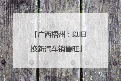 广西梧州：以旧换新汽车销售旺