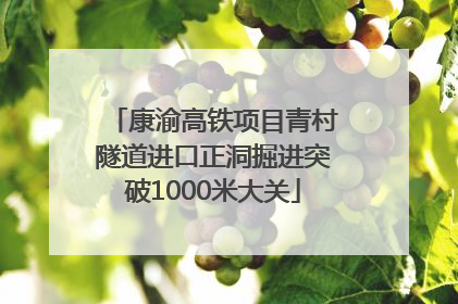 康渝高铁项目青村隧道进口正洞掘进突破1000米大关