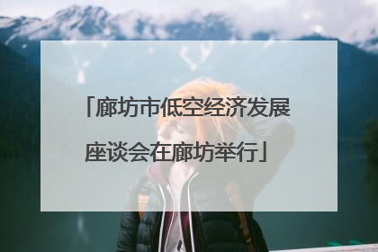 廊坊市低空经济发展座谈会在廊坊举行