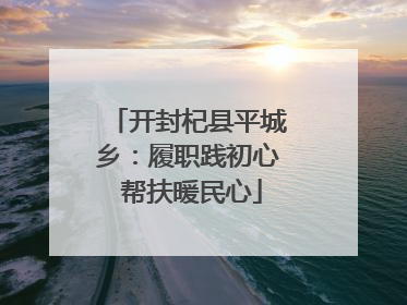 开封杞县平城乡：履职践初心 帮扶暖民心