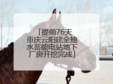 提前76天 重庆云阳建全抽水蓄能电站地下厂房开挖完成