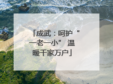 成武：呵护“一老一小” 温暖千家万户