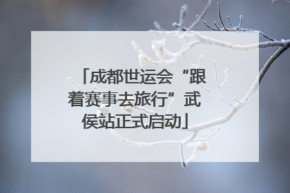 成都世运会“跟着赛事去旅行”武侯站正式启动